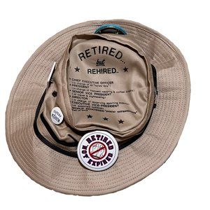 RETIRED but REHIRED Men's Novelty Hat with Buttons